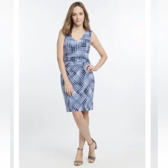 Nic + Zoe Cross Over Twist Sheath Dress Womens Size XS (617) - Picture 6 of 11